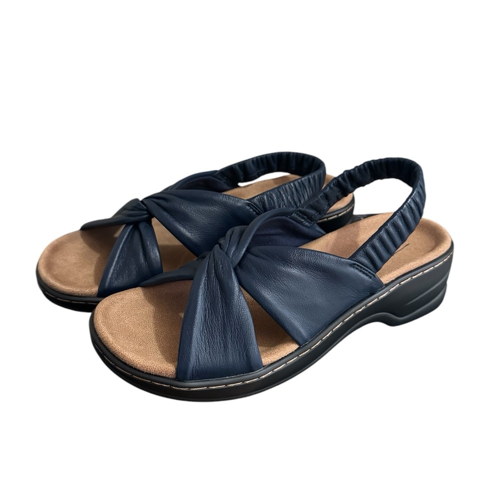 Trotters Leather Sandals Nella Blue